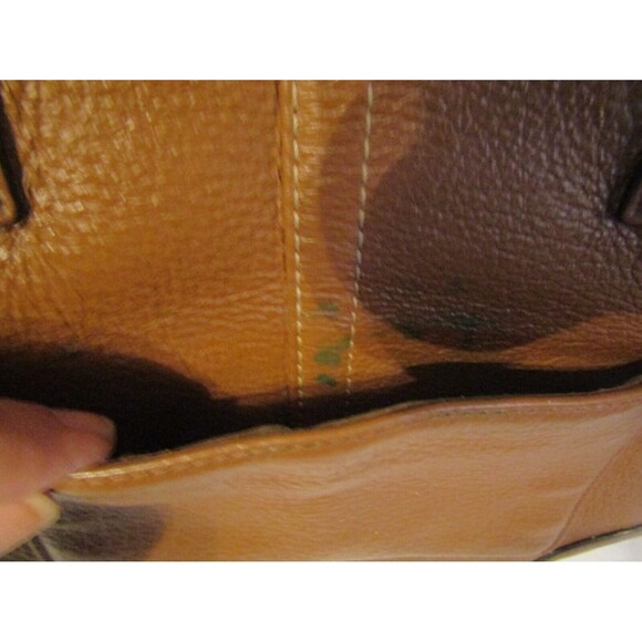 Coach New York Satchel Hadley Luxe Grain Large Tote Brown Pebbled Leather - Picture 9 of 10